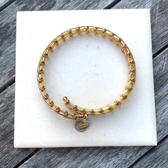 Alex and Ani – Vintage Sixty-Six Chain Link Wrap Bracelet in Russian Gold - Picture 1 of 4